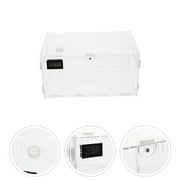 Omeite Transparent combination pet reptile box reptile breeding box reptile pet breeding box (30*20*15 with thermometer and hygrometer)
