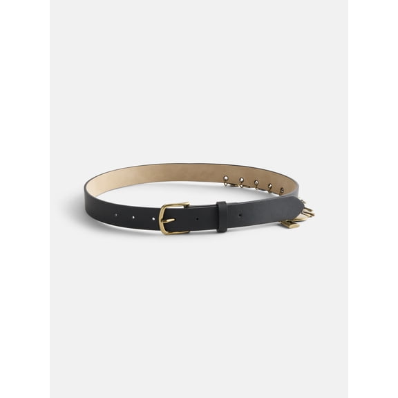 No Boundaries Women's Charms Belt, Black, Sizes S/M-3XL