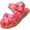 Red(five Flowers), variant on Girls' Closed-Toe Summer Solid Flower Outdoor Sport Casual Sandals(Toddler/Little Kid)