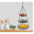 thumbnail image 2 of 3-tier Kitchen Hanging Fruit Basket, 30-inchesBlack, 2 of 2