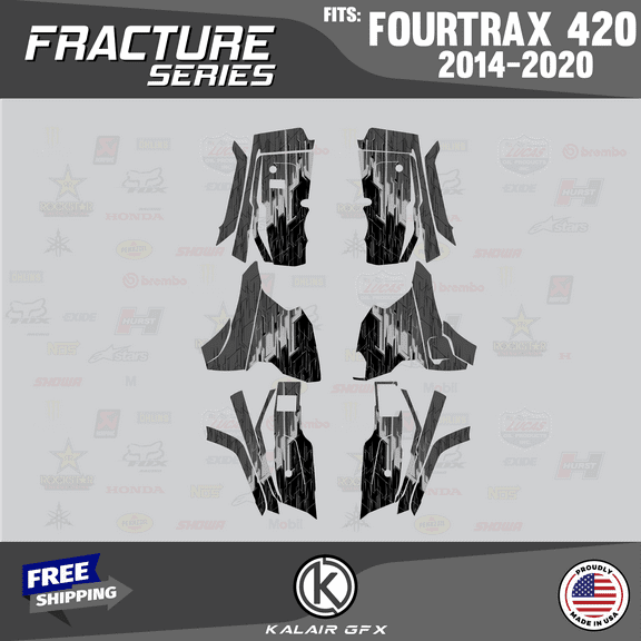 Kalair GFX Graphics Kit for Honda Fourtrax 420 (2014-2020) Fracture Series