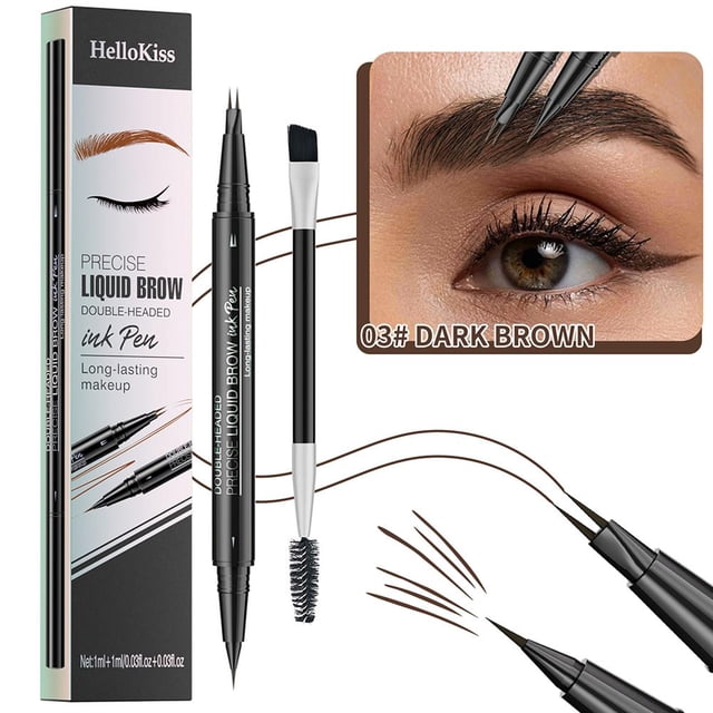 SharkTRUE Dual-Ended Waterproof Eyebrow Pencil Set With Brush, 5 Shades