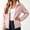 Pink, variant on BXJX Womens Fleece Jackets, Full Zip Stand up Collar Long Sleeve Thermal Warm Outerwear with Pockets Gray Size M-5XL