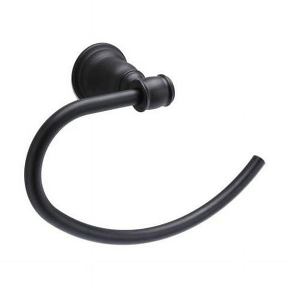 Charleston Collection Metal Open Towel Ring, Matte Black