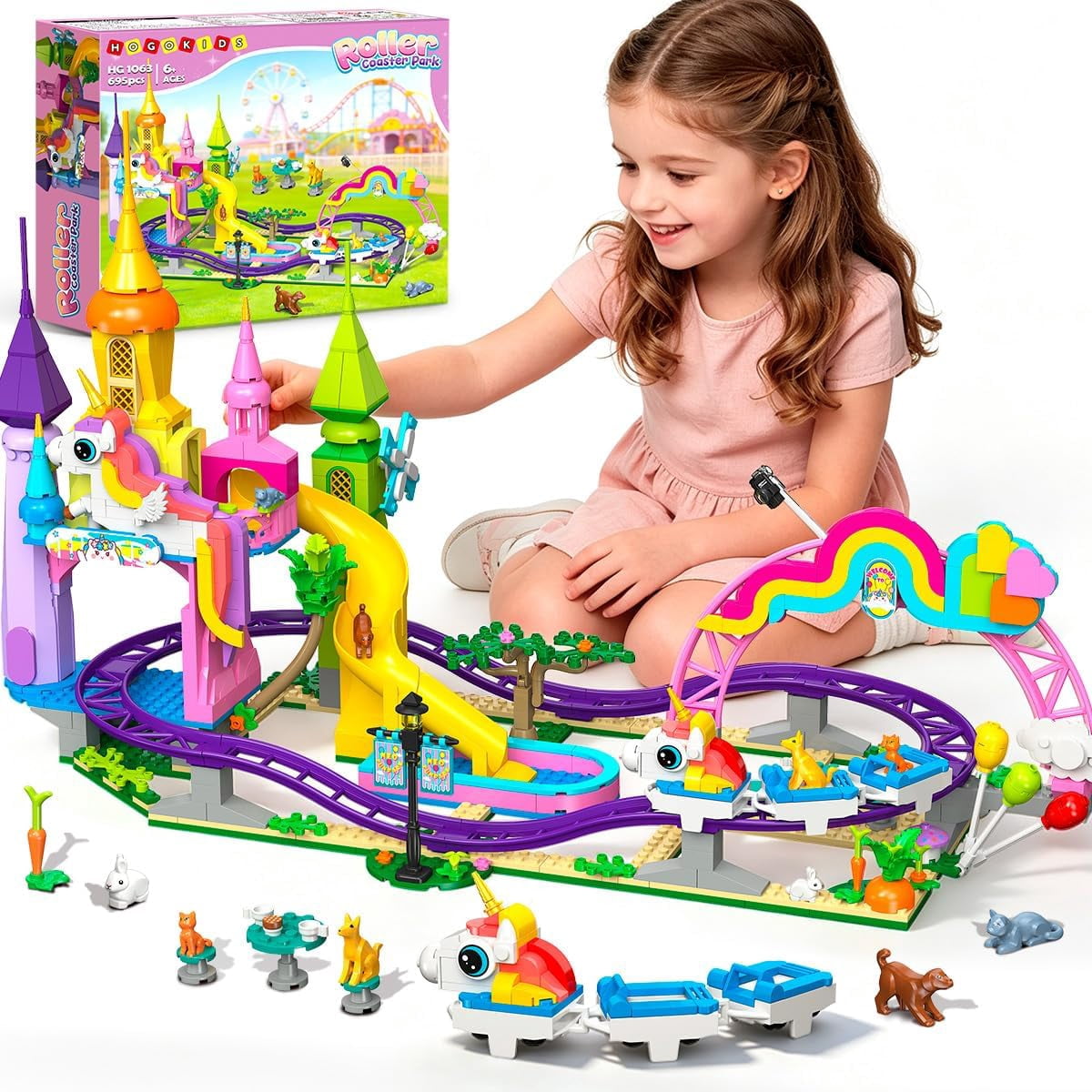 K'NEX Thrill Rides 3-in-1 Amusement Park Building Set 744 Pieces