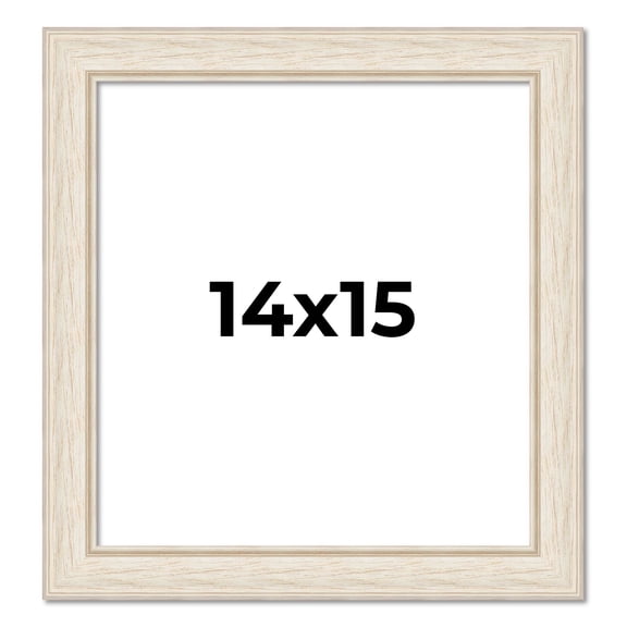 14x15 Frame White Real Wood Picture Frame Width 1.75 inches | Interior Frame Depth 0.5 inches |