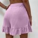 thumbnail image 5 of Pantalones cortos sueltos de cintura alta con volantes de pierna ancha informales de Color sólido a la moda para mujer Fridja fhjkhfk459234, 5 of 7