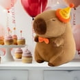 thumbnail image 5 of Cute Happy Birthday Capybara Plush Soft Capybara Stuffed Animal Kawaii Capybara Plushie Stuffed Toys Gift for Kids 13 inch, 5 of 7