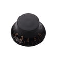 thumbnail image 4 of 4PCS Electric Guitar Bass Acrylic Knob Hat Tone and Control Knobs for LP Style Guitars Replacement Black with Golden Font, 4 of 6