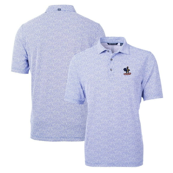 Men's Cutter & Buck Royal Delaware Fightin' Blue Hens Virtue Eco Pique Botanical Recycled Polo