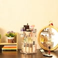 thumbnail image 3 of Organizador de maquillaje Cq acrílico que gira 360 grados, plástico transparente, 3 of 9
