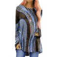 thumbnail image 1 of MAWCLOS Womens Tie Dye Tunic Shirts Winter Casual Dressy T-Shirt Long Sleeve Loose Tops Blouse for Women, 1 of 2