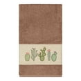 thumbnail image 3 of Authentic Hotel and Spa  Turkish Cotton Cactus Embroidered Latte Brown 8-piece Towel Set, 3 of 5