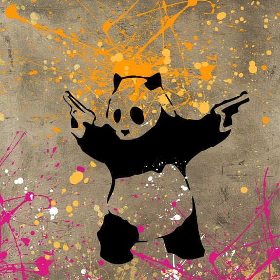 Art.com Panda with Guns Giclee Print by Banksy, 24" x 24"