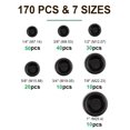 170 PCS Rubber Grommet Firewall Hole Plug Set Electrical Wire Gasket
