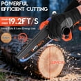 thumbnail image 6 of UNTIMATY Mini Chainsaw 6 Inch, 21V Cordless Electric Chainsaw with 2 Batteries & 2 Chains, Safety Lock, Handheld Chain Saw for Tree Trimming Wood Cutting Pruning, 6 of 8