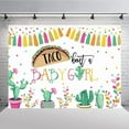 thumbnail image 3 of Taco Bout a Baby Girl Backdrop Mexican Fiesta Baby Shower Photography Background Neutral Cactus Cowboy Hat Colorful Flags Mexican Newborn Shower Birthday Party Decorations Banner Props, 3 of 5