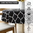 thumbnail image 4 of Nappe pour Tables Rondes – Protecteur de Table à Manger Imperméable Résistant au Satin Lavable pour Vacances, Fête, Noir et Blanc, Diamètre 60, 4 of 4