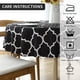 thumbnail image 5 of Mantel de tela de poliéster marroquí, resistente al agua, sin arrugas, rectangular, para mesa de comedor, protector lavable para vacaciones y exteriores, negro, 60 x 84 pulgadas Vhermosa, 5 of 7