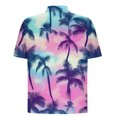 thumbnail image 4 of AHTJRT Men's Tropical Aloha Shirt Vibrant Palm Frond Prints Perfect for Beach Parties & Summer Getaways Multicolor 2XL, 4 of 5