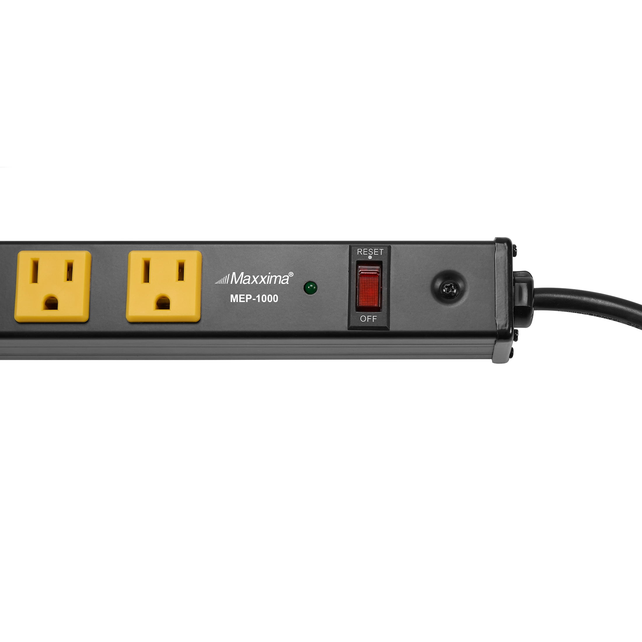 Maxxima 10 Outlet Heavy Duty Power Strip with USB Type-C/A Charging Ports, 1000J Surge Protection, 6ft. Extension Cord, 15A