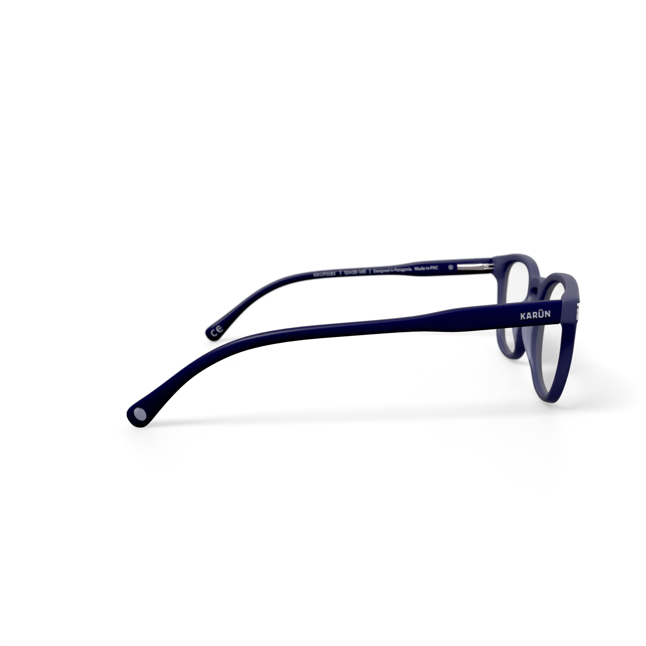 Karun Men's Ranita Square Prescription Eyeglasses with Case, Dark Blue