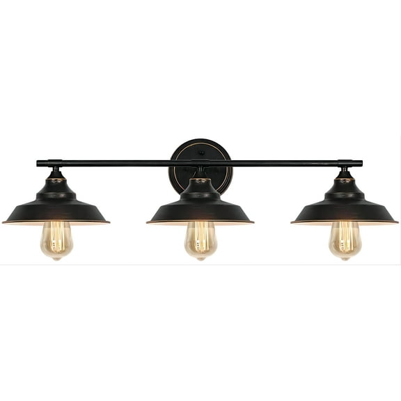 3-Light Vanity Wall Sconce Lighting, Industrial Wall Light Fixture, Vintage Indoor Wall Mount Lamp