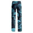 thumbnail image 4 of QWKLEAJ Halloween Pajama Pants Women Loose Fit Elastic Waist Lounge Sleepwear Holiday Party Casual Long Trousers Novelty Print Bottoms Comfy Home Wear Festive Themed Cozy Legging Style, 4 of 5