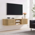 thumbnail image 2 of Media TV Stand Console Table, Brown Oak, Wood, Living Room Lounge Cafe Lobby Hospitality Restaurant, Modern Contemporary HB34896, 2 of 10