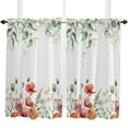 thumbnail image 5 of Spring Plant Daisy Eucalyptus Poppy Flower Rod Pocket Short Curtain Half-Curtain For Home Kitchen Door Drape Cafe Small Window, 5 of 6