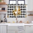 thumbnail image 2 of Sunflower Kitchen Curtains Window Panels, Gnomes Black White Checkered Farmhouse Insulated Window Treatment Curtain, Grommet Curtains for Bedroom/Living Room/Bathroom, 2 Piece 42"Wx54"L, 2 of 8