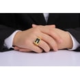 thumbnail image 2 of RYLOS Men's Rings 14K White Gold Ring With Diamonds and Blue Quartz Set in Designer Nugget Style Rings For Men Size 11, 2 of 7