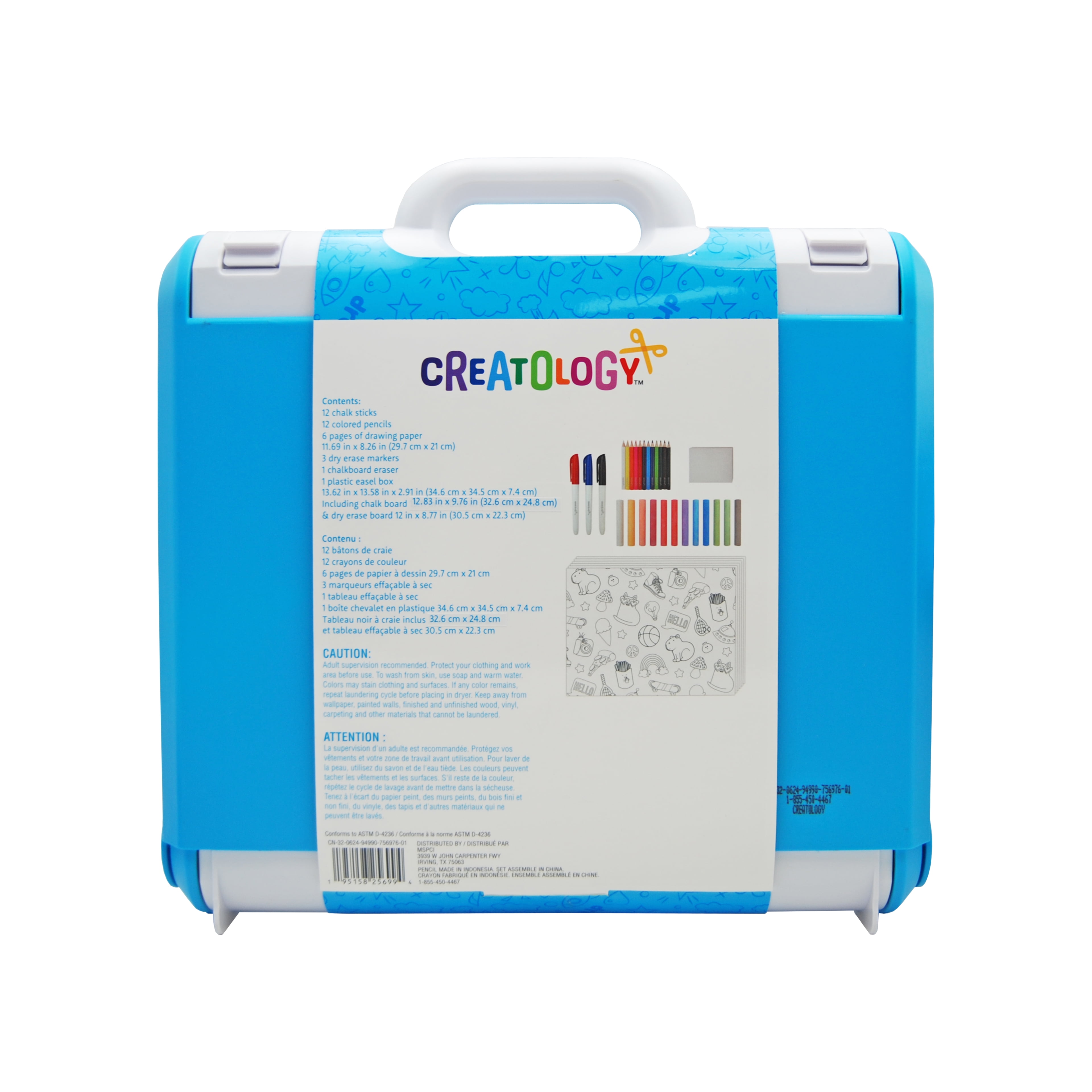 Creatology Art Set - Reversible On-the-Go Easel - Multicolor - 35-Piece - 1 Pack