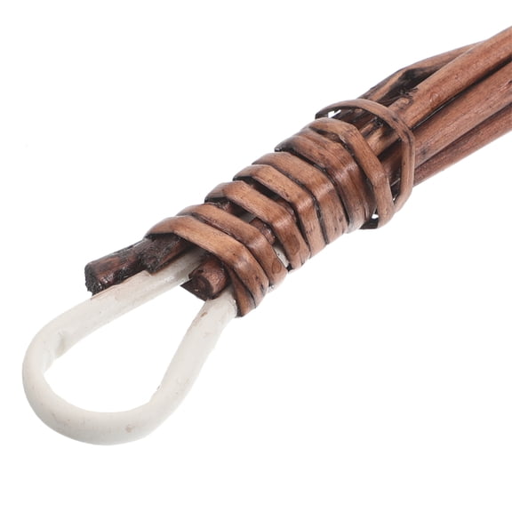 Hemobllo 4PCS Brown Rattan Basket Handles Handmade Replacement Handles for Outdoor Picnic Baskets Carrying Accessories