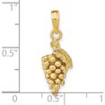thumbnail image 3 of 14K 3-D Grapes W Stem and Leaf Charm Yellow Gold Material Stylish Luxury Fashionable Made for expressing your unique story, 3 of 3