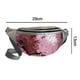 thumbnail image 2 of Hukapapa Riñonera para correr con láser de lentejuelas geniales con correas ajustables para mujeres o hombres, correr, viajar, rojo, 2 of 5