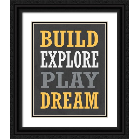 Robinson, Tamara 12x14 Black Ornate Wood Framed with Double Matting Museum Art Print Titled - Construction V