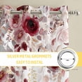 thumbnail image 6 of Red Flowers Kitchen Curtains Window Panels, Spring Floral Elegant Pastoral Watercolor Insulated Window Treatment Curtain, Grommet Curtains for Bedroom/Living Room/Bathroom, 2 Piece 42"Wx54"L, 6 of 8