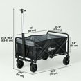 thumbnail image 3 of Outsunny Folding Garden Cart with Telescopic Handle, 176LBS Capacity, 3 of 10