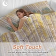 thumbnail image 4 of 3 Piece Yellow Blue Oil Painting Duvet Cover Set Twin Size, Microfiber Comforter/Quilt Cover with Corner Ties and 2 Pillowcases, Contemporary Abstract Art All Season Soft Bedding with Zipper Closure, 4 of 8