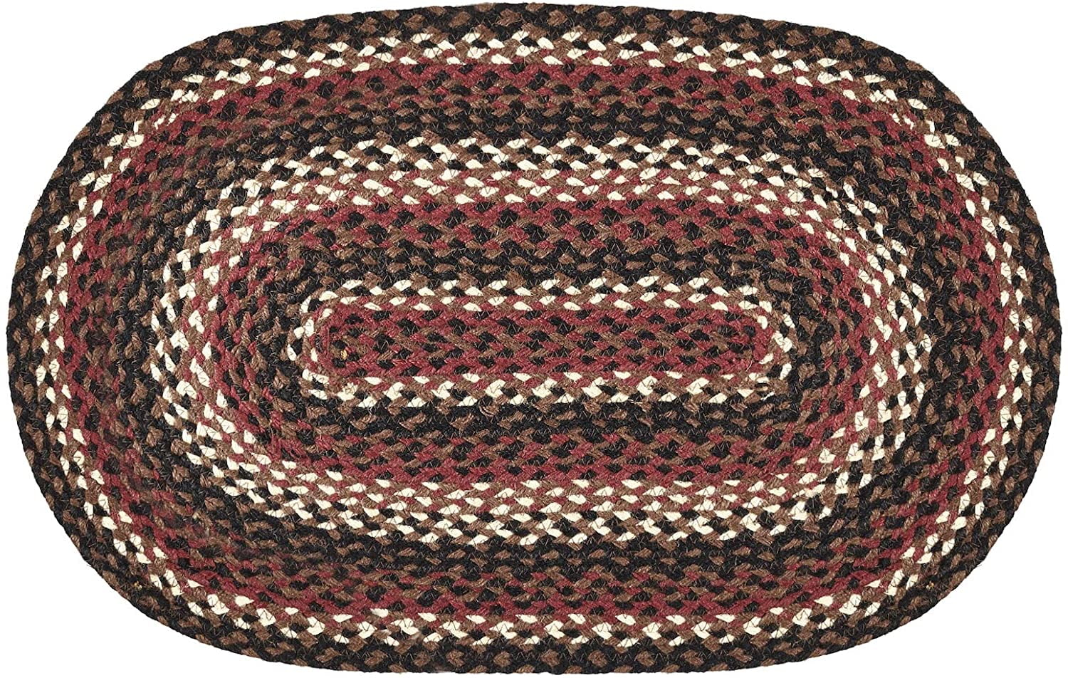 IHF Home Decor Jute Braided Rug Richmond Oval Indoor Outdoor Area Rug