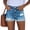 B, variant on Stralyhd Denim Shorts Women Mid-High Waist Jean Shorts Cut Hem Jean Short Ripped Raw Hem Hot Shorts Distressed Jean Short with Pockets Sky Blue L