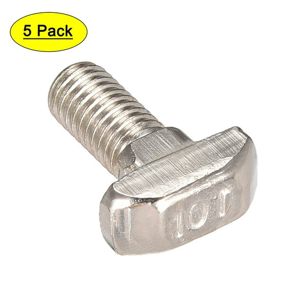 M8 Thread 20mm T Bolt 45 Series Carbon Steel 5 Pack