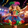 thumbnail image 2 of XAOFW Girl's Skirts Carnival Elastic Waist Polka Dot Layered Kids Flared Tutu Skirt Party Night Flowy Comfortable Children Skirts, 2 of 4