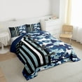 thumbnail image 3 of Homewish Vintage American Flag Full Size Comforter Sets,Rustic Camo Camouflage Bedding Comforter Set,Blue White Bedding Sets For Boys Teens,Ultra Soft Home Decor Reversible,3 Pieces, 3 of 8