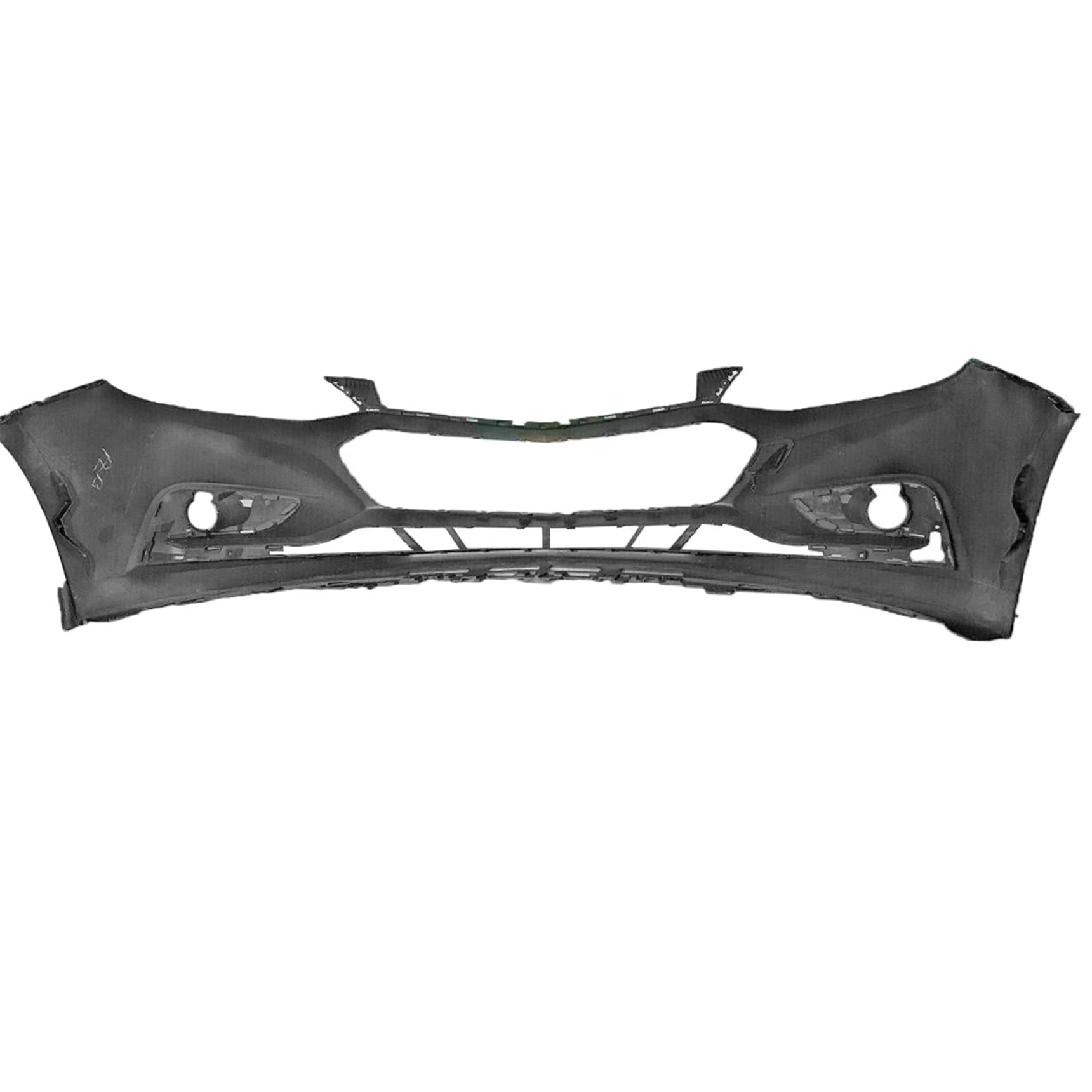Unpainted Front Bumper Cover Replacement for Chevy Cruze Sedan & Hatch w/o Park Assist 2016 2017 2018