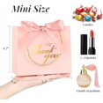 thumbnail image 2 of 20 Pack Small Thank You Gift Bags with Handles, 5.5''x 2.5''x 4.7'' Mini Paper Gift Bags with Ribbons Party Favor Bags for Mother's Day Wedding Baby Shower (Pink), 2 of 7