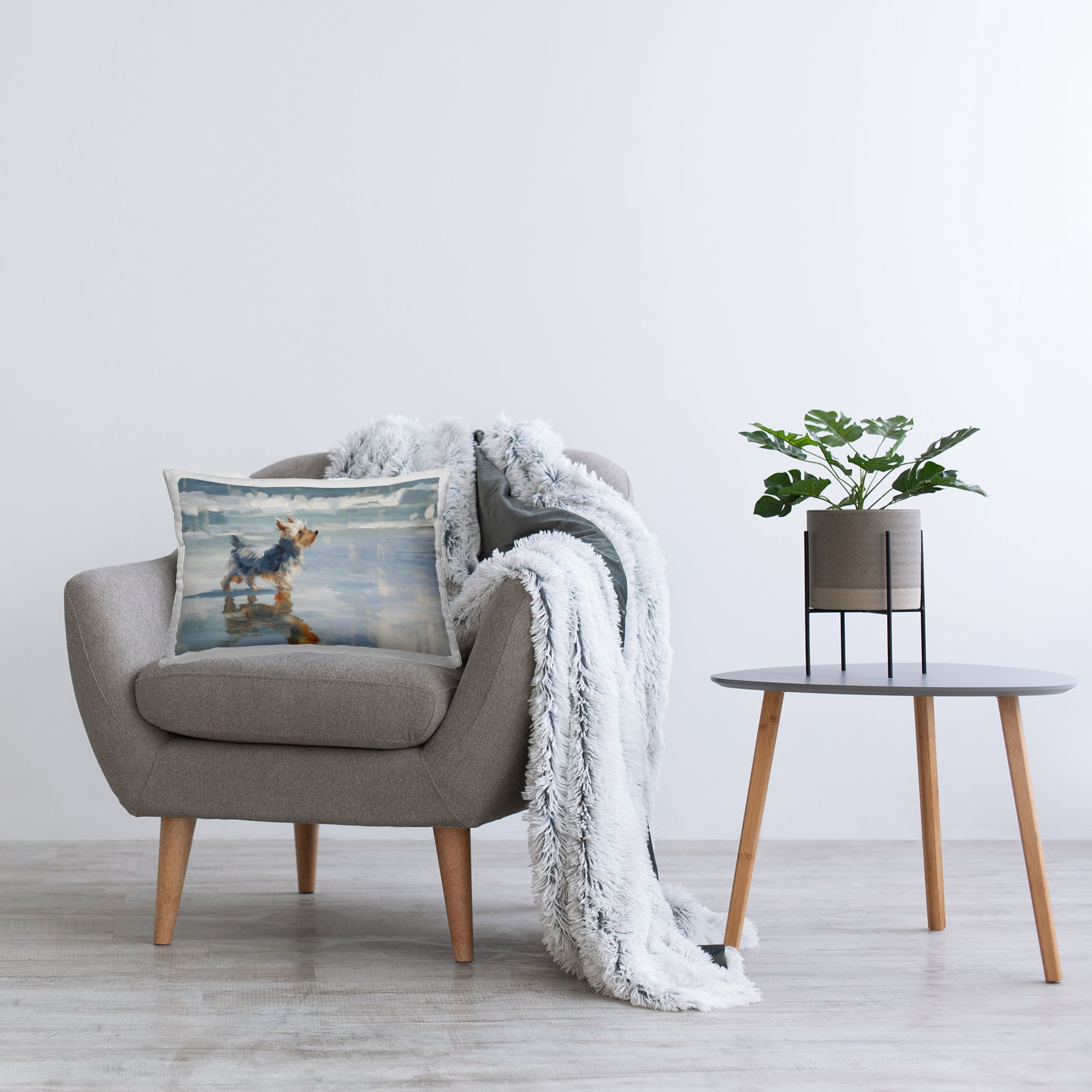 Stupell Industries Yorkie's Quiet Moment Decorative Printed Throw Pillow, design by Svetlana Aleynikova