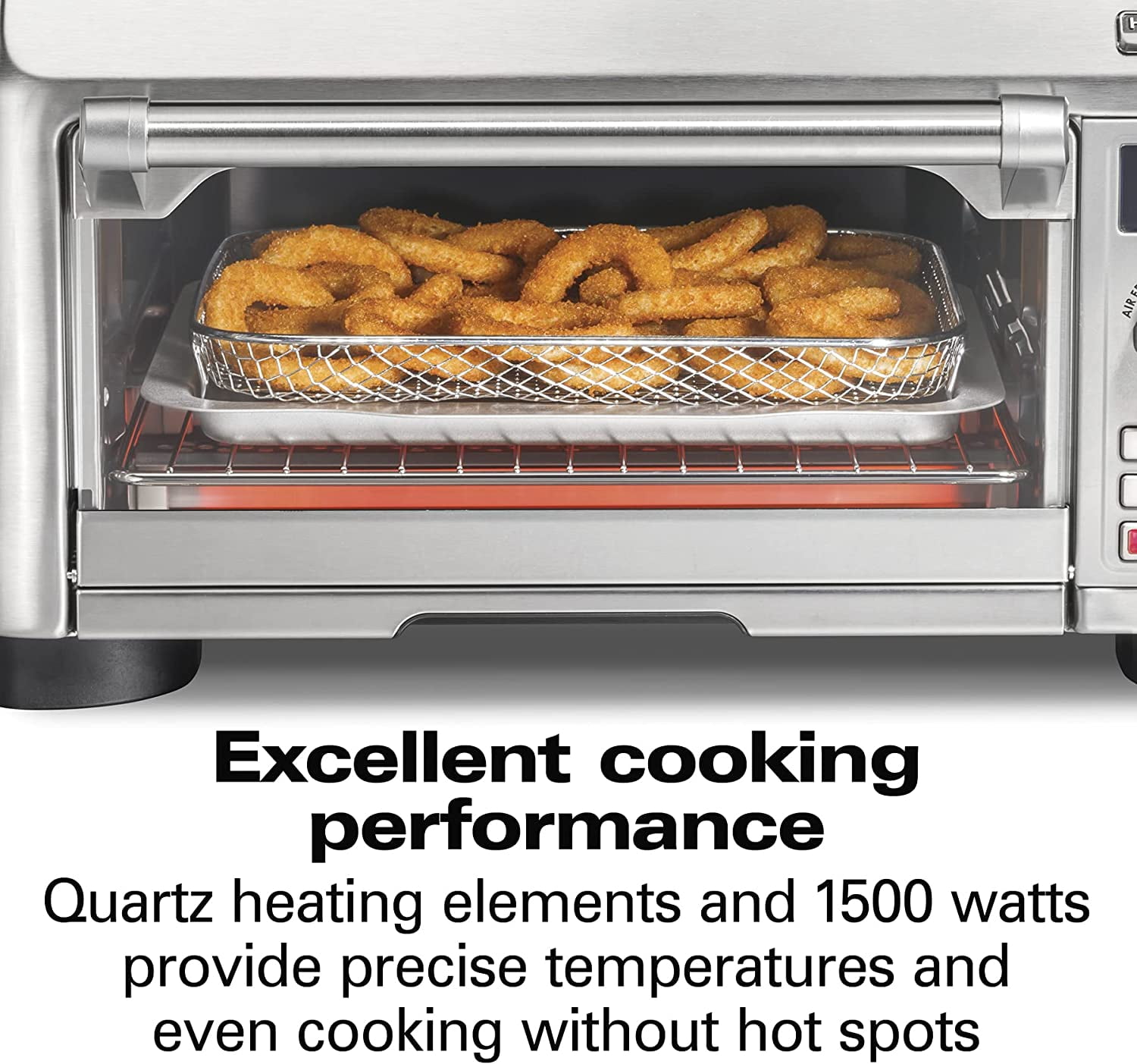 Unbranded Professional Sure-Crisp Digital Air Fryer Toaster Oven Combo with 6-in-1 Functionality, 1500 Watts, 10-inch Pizza / 4 Slice Capacity, Stainless Steel (31241)