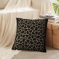 thumbnail image 4 of LALILO Throw Pillow Covers Lattice Gold Abstraction Art Black Cushion Cover 18" x 18", 2 Pack, 4 of 6